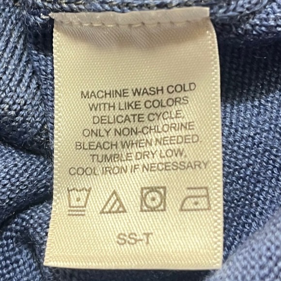 Alan Flusser Blue Checkerboard Polo Collard Button Sweater Wool Blend XXL NWT - Picture 5 of 6